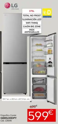Conforama LG Frigorifico combi gbbsj20dpy oferta