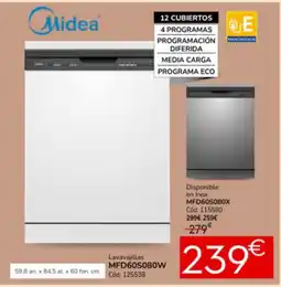 Conforama MIDEA Lavavajillas MFD60S080W oferta