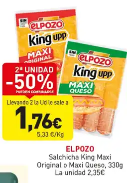 Hiperber ELPOZO Salchicha King Maxi Original o Maxi Queso oferta