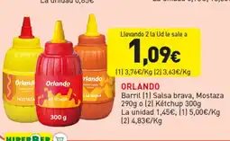 Hiperber ORLANDO Barril Salsa brava, Mostaza oferta