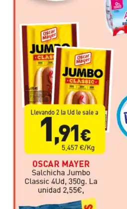 Hiperber OSCAR MAYER Salchicha Jumbo Classic 4Ud oferta