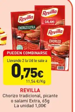 Hiperber REVILLA Chorizo tradicional, picante o salami oferta