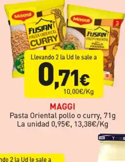 Hiperber MAGGI Pasta Oriental pollo o curry oferta