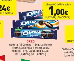 Hiperber OREO Galleta Original Remix tiramisú/vainilla o frambuesa/ vainilla oferta