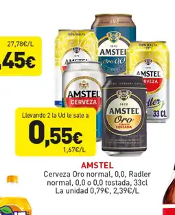 Hiperber AMSTEL Cerveza Oro normal, 0,0, Radler normal, 0,00 0,0 tostada oferta