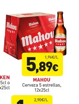 Hiperber MAHOU Cerveza 5 estrella oferta