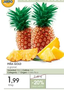 Supermercados Plaza Piña gold oferta