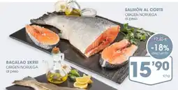 Supermercados Plaza Salmón al corte oferta