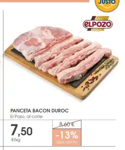 Supermercados Plaza ELPOZO Panceta bacon duroc oferta