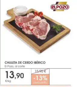 Supermercados Plaza ELPOZO Chuleta de cerdo ibérico oferta