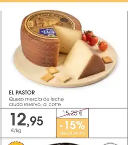 Supermercados Plaza EL PASTOR Queso mezcla de leche cruda reserva, al corte oferta