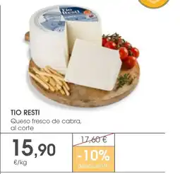 Supermercados Plaza TIO RESTI Queso fresco de cabra, al corte oferta