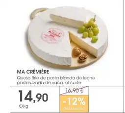Supermercados Plaza MA CRÉMIÈRE Queso Brie de pasta blanda de leche pasteruizada de vaca, al corte oferta