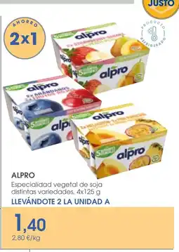 Supermercados Plaza ALPRO Especialidad vegetal de soja distintas variedades oferta