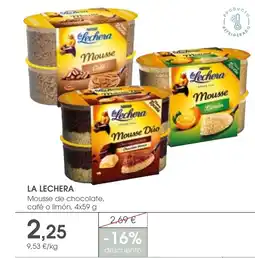Supermercados Plaza LA LECHERA Mousse de chocolate café o limón oferta
