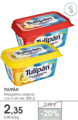 Supermercados Plaza TULIPÁN Margarina original con o sin sal oferta