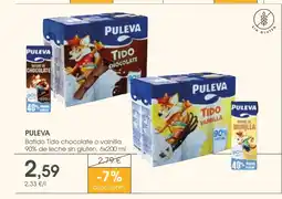 Supermercados Plaza PULEVA Batido Tido chocolate o vainilla 90% de leche sin gluten oferta