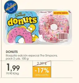 Supermercados Plaza DONUTS Rosquilla edición especial The Simpsons oferta