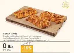 Supermercados Plaza TRENZA MAPLE Combinación de masa ligera con pequeños trozos de nueces americanas Pecan oferta