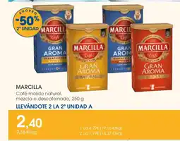 Supermercados Plaza MARCILLA Café molido natural mezcla o descafeinado oferta