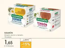Supermercados Plaza SUSARÓN Infusión dormir o tensión oferta