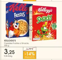Supermercados Plaza KELLOGG'S Cereales Frosties o Smacks oferta