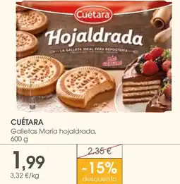 Supermercados Plaza CUÉTARA Galletas María hojaldrada oferta