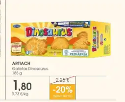 Supermercados Plaza ARTIACH Galletas Dinosaurus oferta