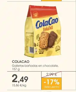 Supermercados Plaza COLACAO Galletas bañadas en chocolate oferta