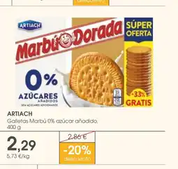 Supermercados Plaza ARTIACH Galletas Marbú 0% azúcar añadido oferta