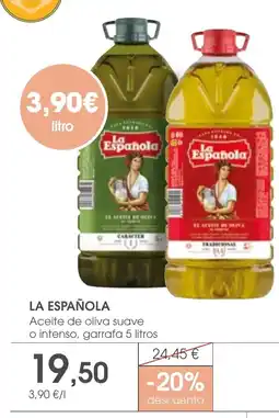 Supermercados Plaza LA ESPAÑOLA Aceite de oliva suave o intenso, oferta