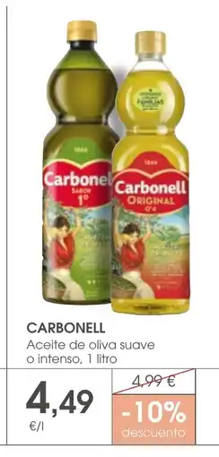 Supermercados Plaza CARBONELL Aceite de oliva suave o intenso oferta