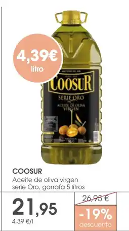 Supermercados Plaza COOSUR Aceite de oliva virgen serie Oro, garrafa oferta