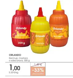 Supermercados Plaza ORLANDO Kerchup, mostaza o salsa brava oferta