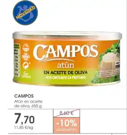 Supermercados Plaza CAMPOS Atún en aceite de oliva oferta