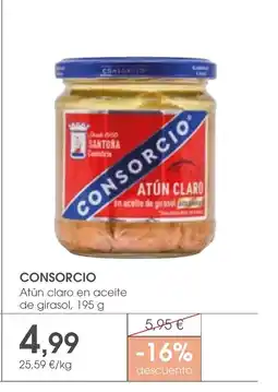 Supermercados Plaza CONSORCIO Atún claro en aceite de girasol oferta