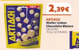 Supermercados Plaza ARTIACH Wafer-Cubes Chocolate Blanco oferta