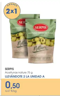 Supermercados Plaza SERPIS Aceitunas nature oferta
