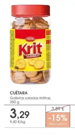 Supermercados Plaza CUÉTARA Galletas saladas Krititas oferta