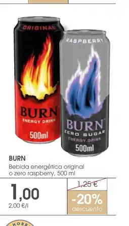 Supermercados Plaza BURN Bebida energética original o zero raspberry oferta