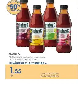 Supermercados Plaza HOHES C Nutribebida de hierro, magnesio, vitamina D o antiox oferta