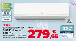 Carrefour Tcl - aire acondicionado s12f4s1 inverter elite f4 3 oferta