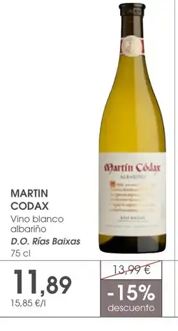 Supermercados Plaza MARTIN CODAX Vino blanco D.O. Rías Baixas oferta