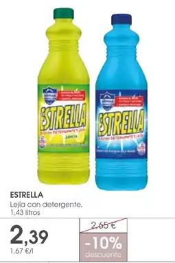 Supermercados Plaza ESTRELLA Lejía con detergente oferta