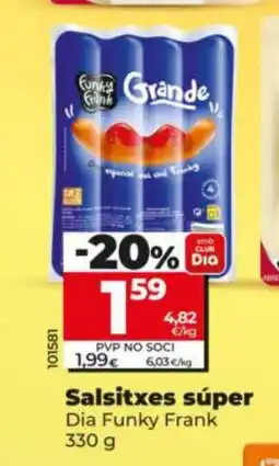 Dia DIA FUNKY FRANK Salsitxes súper oferta