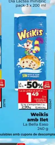 Dia LA BELLA EASO Weikis amb llet oferta