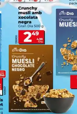 Dia GRAN DIA Crunchy musli amb xocolata negra oferta
