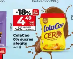 Dia COLA CAO 0% sucres afegits oferta