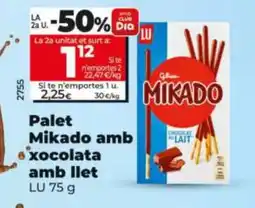 Dia LU Palet Mikado amb xocolata amb llet oferta