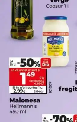 Dia HELLMANN'S Maionesa oferta